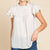 Gabby Solid Pleated Cap Sleeve Top