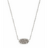 Kendra Scott Elisa Pendant Necklace In Silver Platinum Druzy