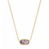 Kendra Scott Elisa Gold Necklace in Purple Amethyst