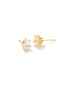 Kendra Scott Cailin Gold Crystal Stud Earing In White Cz