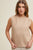 Scalloped Knit Sweater Vest - Taupe