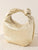 Chrissy Knotted Metallic Top Handle Bag, Gold