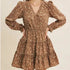 Romantic Floral Mini Wrap Dress