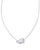 Cheer Silver Short Pendant Necklace in White Mother-of-Pearl