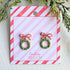 Peppermint Wreath Earrings