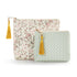 Vintage Floral + Daisy Zip Pouch Set Of 2