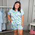 Women's Charlotte Satin Shorts Set | Summerfair Blue