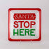 Santa Stop Here Glass Platter