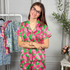 Charlotte Satin Shorts Set | Orchid Reverie Green