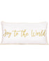 Joy to the World Embroidered Pillow