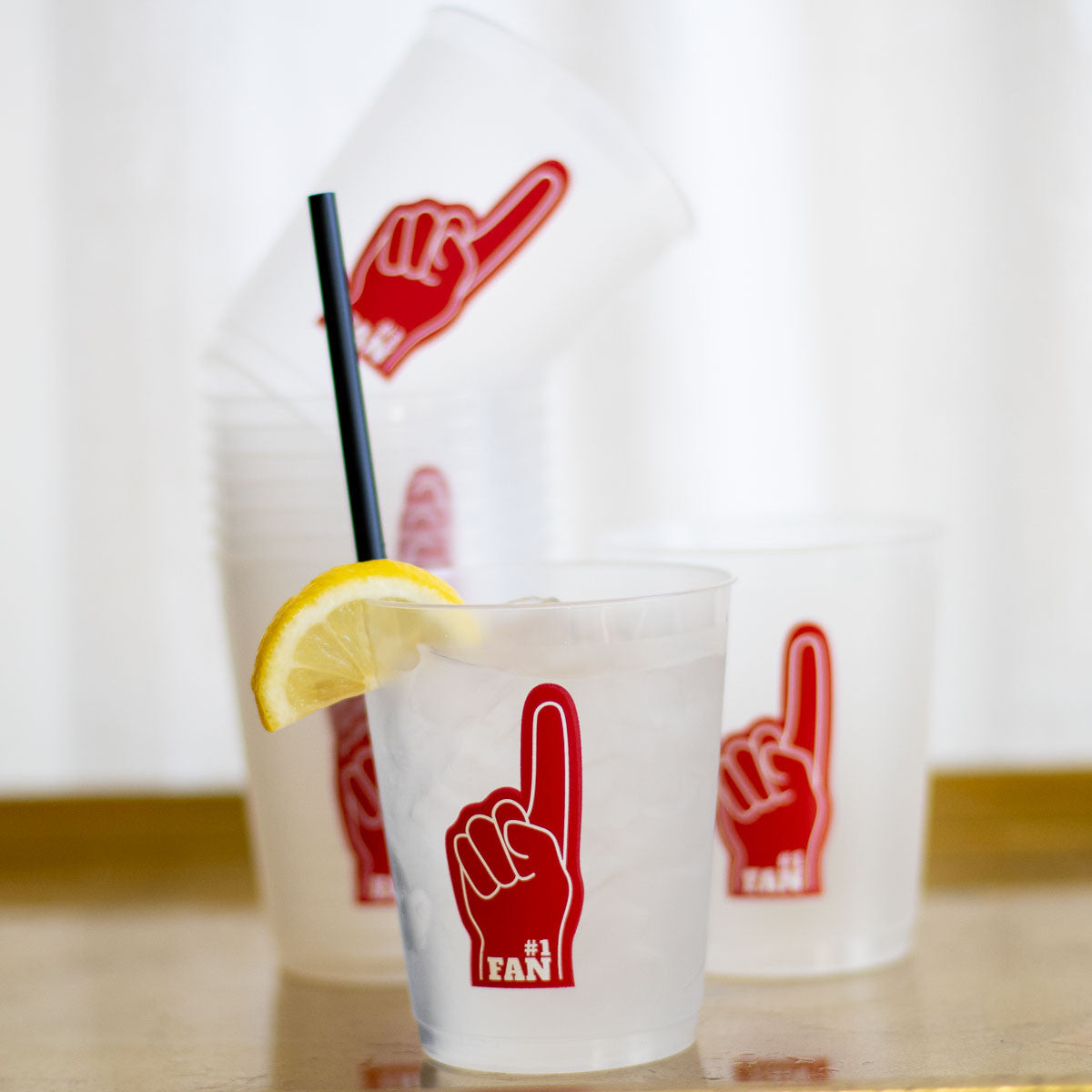 #1 Fan Party Cups (Set of 10) – The Pink Paisley