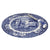 Blue Italian Cheese Plate With Knife 