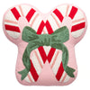 Shape Embroidered Pillow Candy Canes