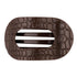 Brown Crocodile | Small | Flat Round Hair Clip