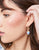 Ceramic Heart Earrings Blue Flowers