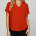 The Madalyn Flowy Top - Red
