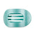 Large Round Flat Hair Clip - Totally Turquoise 