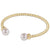 Classic Gold 3mm Beaded Cuff Pearl