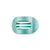 Small Round Flat Hair Clip - Totally Turquoise 