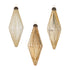 Glittered Diamond Ribbed Ornament 5.5"