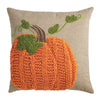 Square Knit Pumpkin Pillow