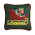 Sleigh Needlepoint Mini Pillow