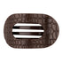 Brown Crocodile | Medium | Flat Round Hair Clip