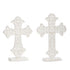 14.75" Distressed Cross On Stands