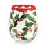Holly Painted Wine Glass