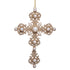 6.5" Glitter And Pearl Cross Ornament