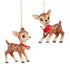 3.25" Cutesy Deer With Bell Ornament
