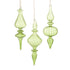 10" Green Transparent Finial Ornament