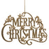 7.25" Gold Glitter Merry Christmas Ornament