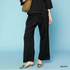 On-The-Go Black Straight Knit Pant