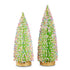 12" Green Sprinkle Bottle Brush Trees