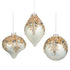 5" White Gem Encrusted Ornament