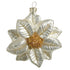 5.75" White Poinsettia Ornament