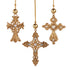 4.5" Gold Cross Ornament with Pearl