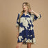 Relaxed Floral Navy Baby Doll Dress
