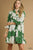 Relaxed Floral Green Baby Doll Dress