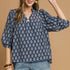 Blue Maple V-Neck Blouse