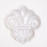 Embossed Fleur De Lis Plate Antique White 12x13