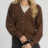 Enchanted Cable Knit Cardigan - Brown