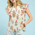 Cream Sweet Serenity Floral Blouse