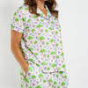 Parade Route Short Sleeve Button Up Sleep Shirt
