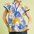 Electric Bloom Blouse - Blue