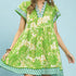 Lime After Line Dress
