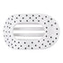 Flat Round | White Polka Dot Party | Large Hair Clip
