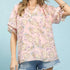 Soft Blooms Paisley Top in Pink