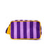 Megan Stripe Cosmetic Bag in Purple/Gold